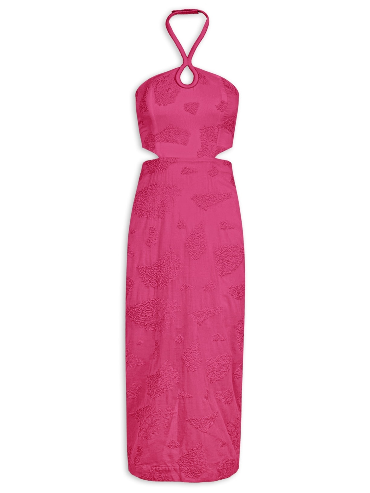 Vestido Midi Jordana Det Rosa Vix