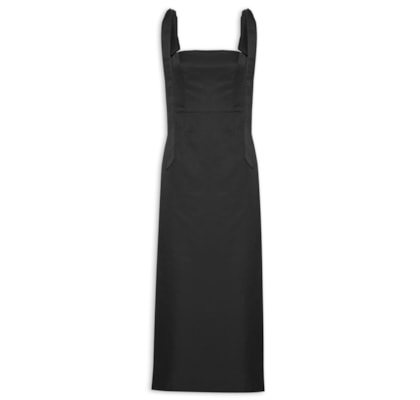 Vestido Midi Laços - Preto