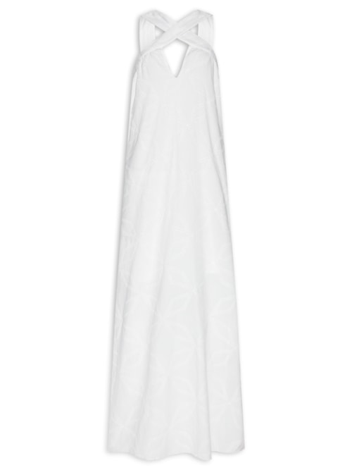 Vestido Midi Laise Bordado - Branco