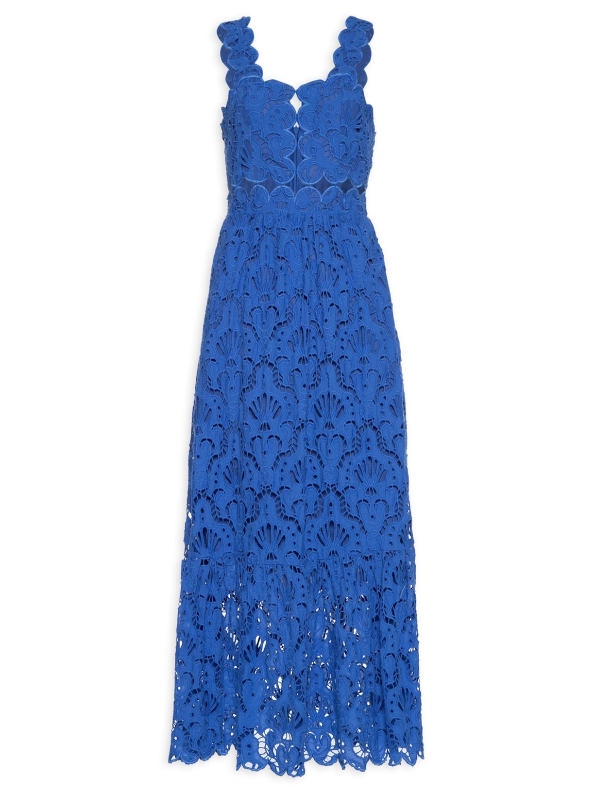 Vestido Midi Laise Concha - Azul