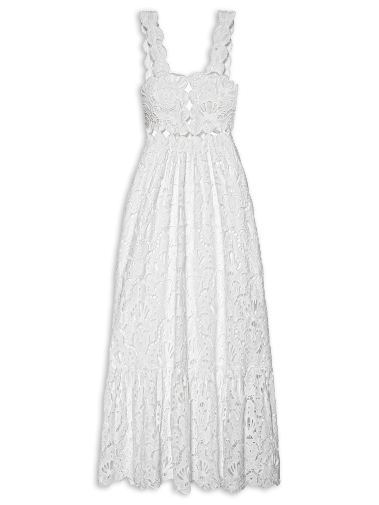 Vestido Midi Laise Concha - Branco