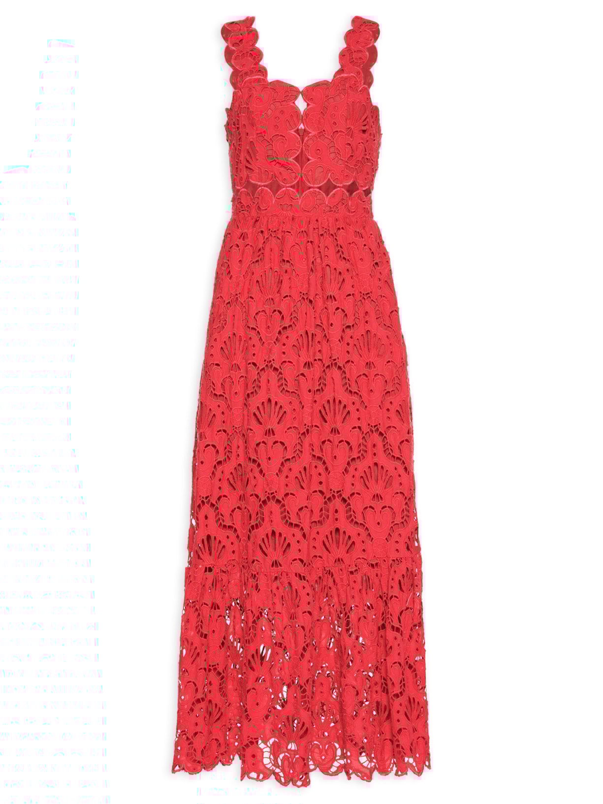 Vestido Midi Laise Concha - Vermelho