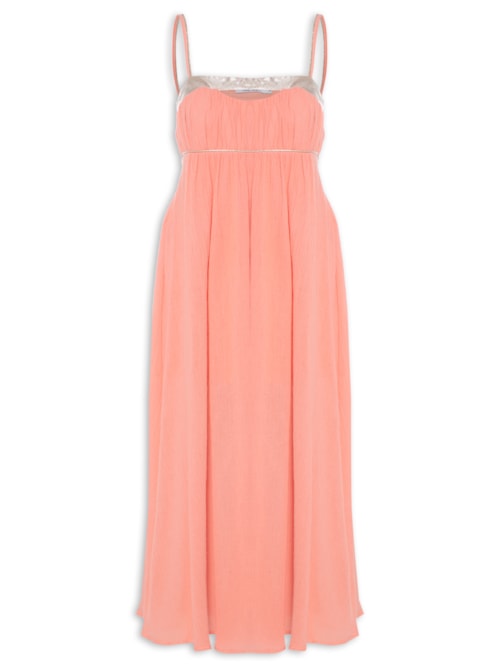 Vestido Midi Lamê - Rosa