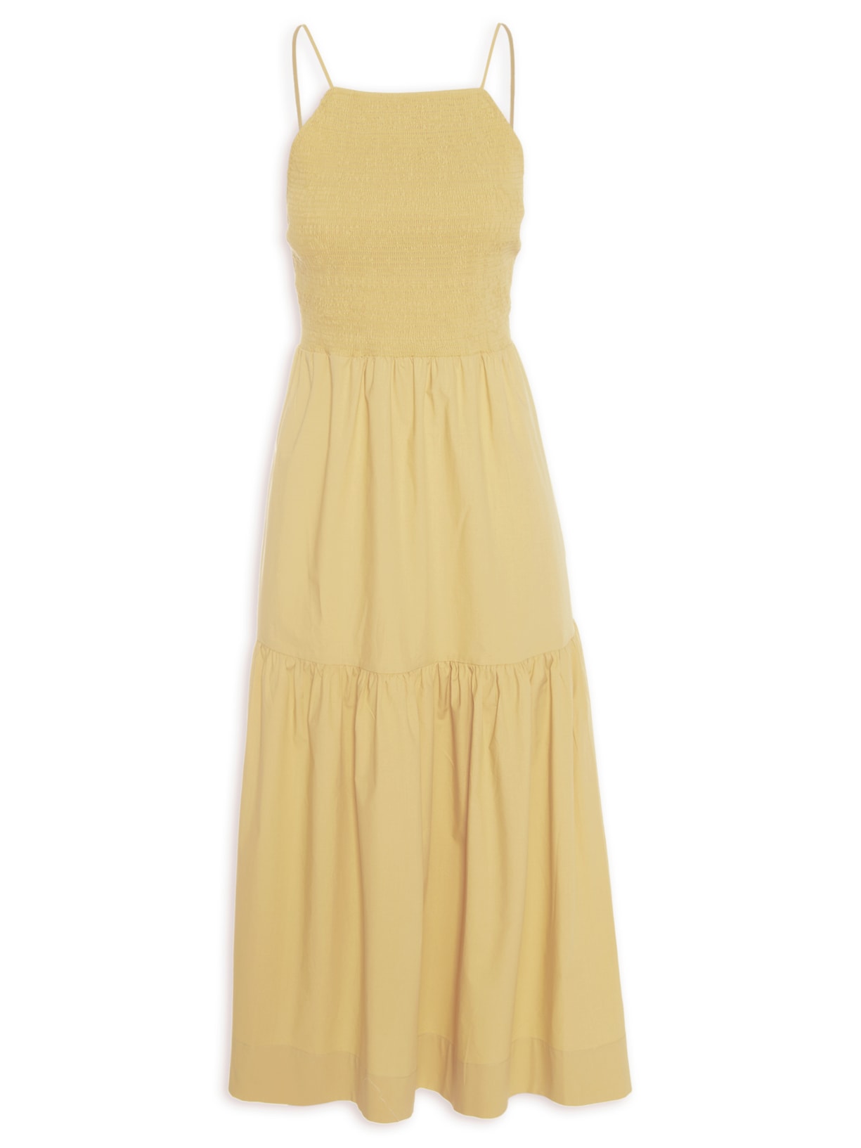 Vestido Midi Lastex Color - Amarelo
