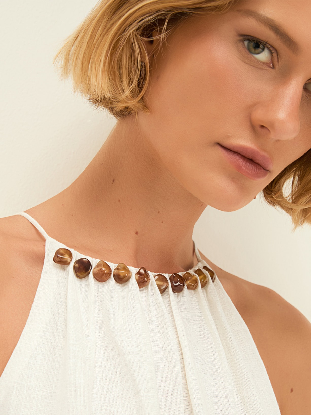 Vestido Midi Lau Det Branco Vix