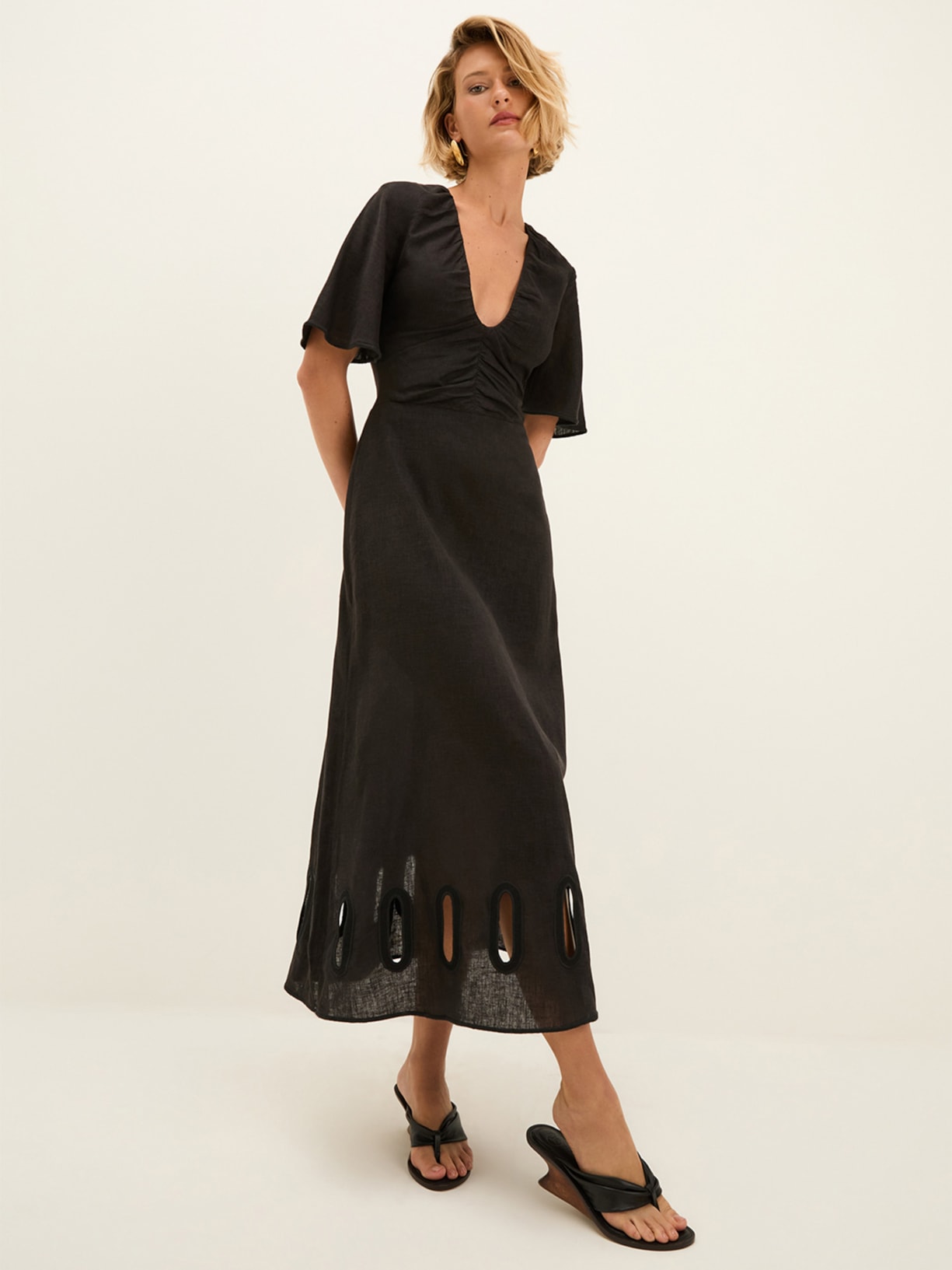 Vestido Midi Laura Dtl Preto Vix