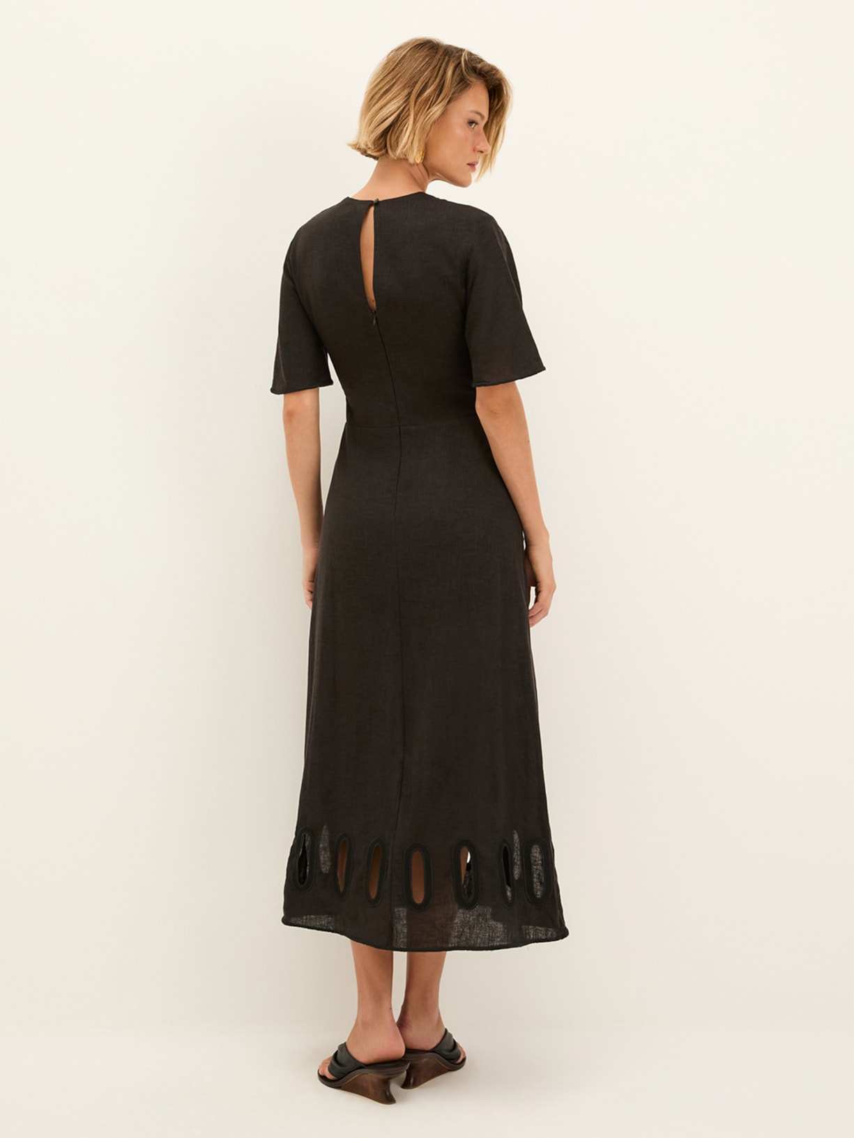 Vestido Midi Laura Dtl Preto Vix