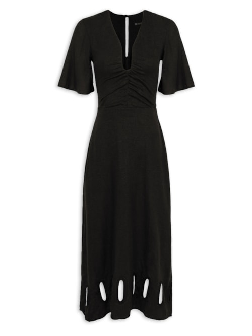 Vestido Midi Laura Dtl - Preto