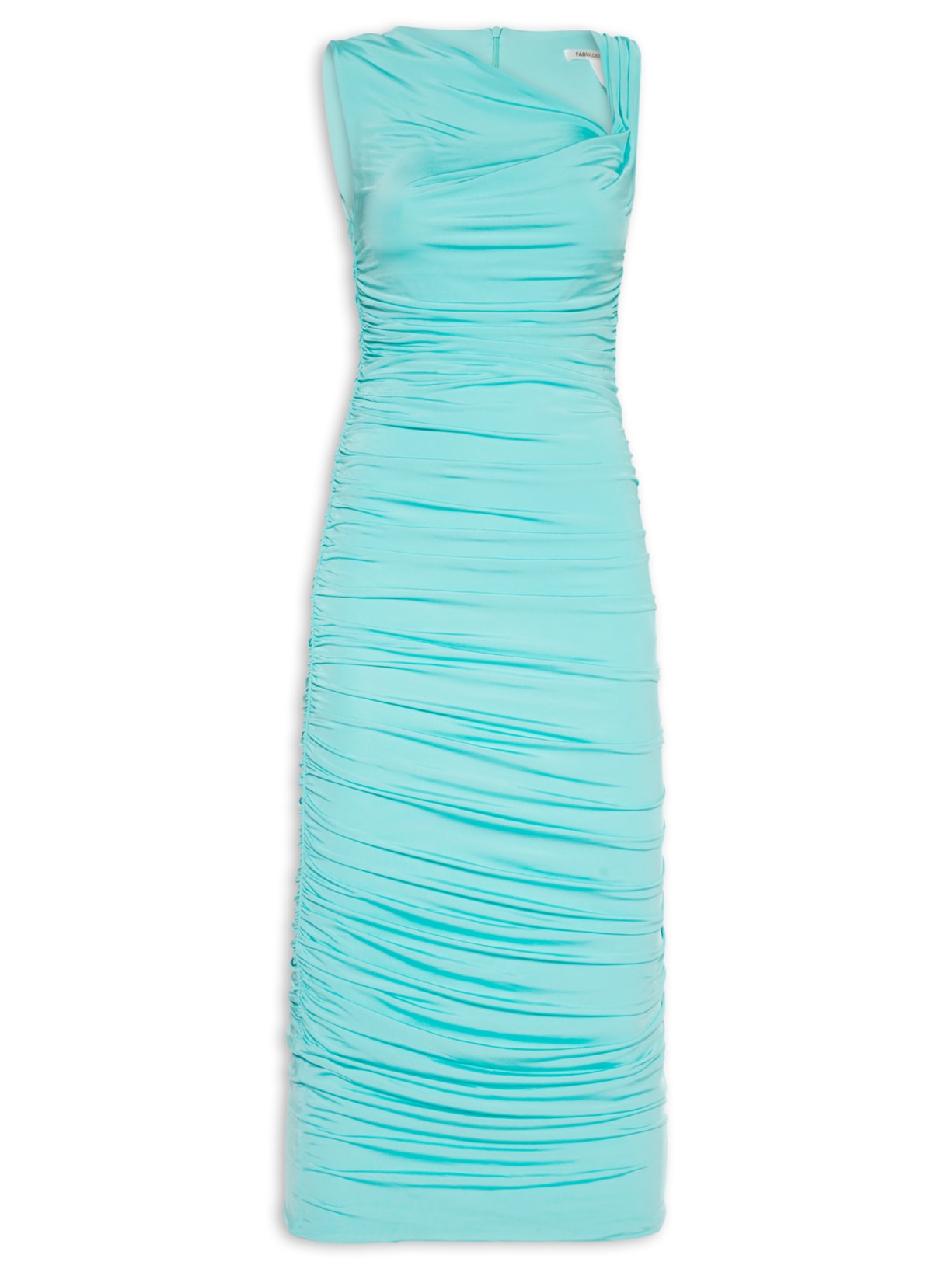 Vestido Midi Lavinia Drapeado Azul Fabulous Agilitá