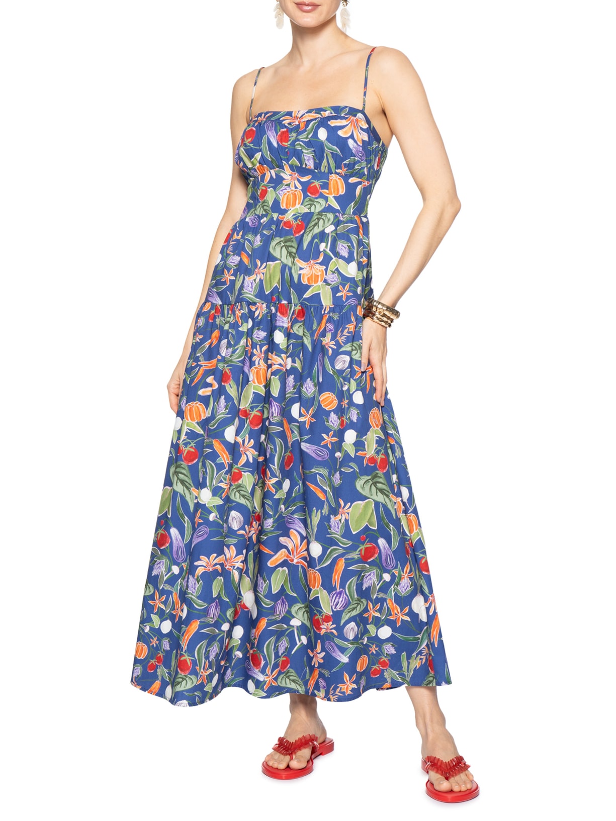 Vestido Midi Legumes – Azul Farm