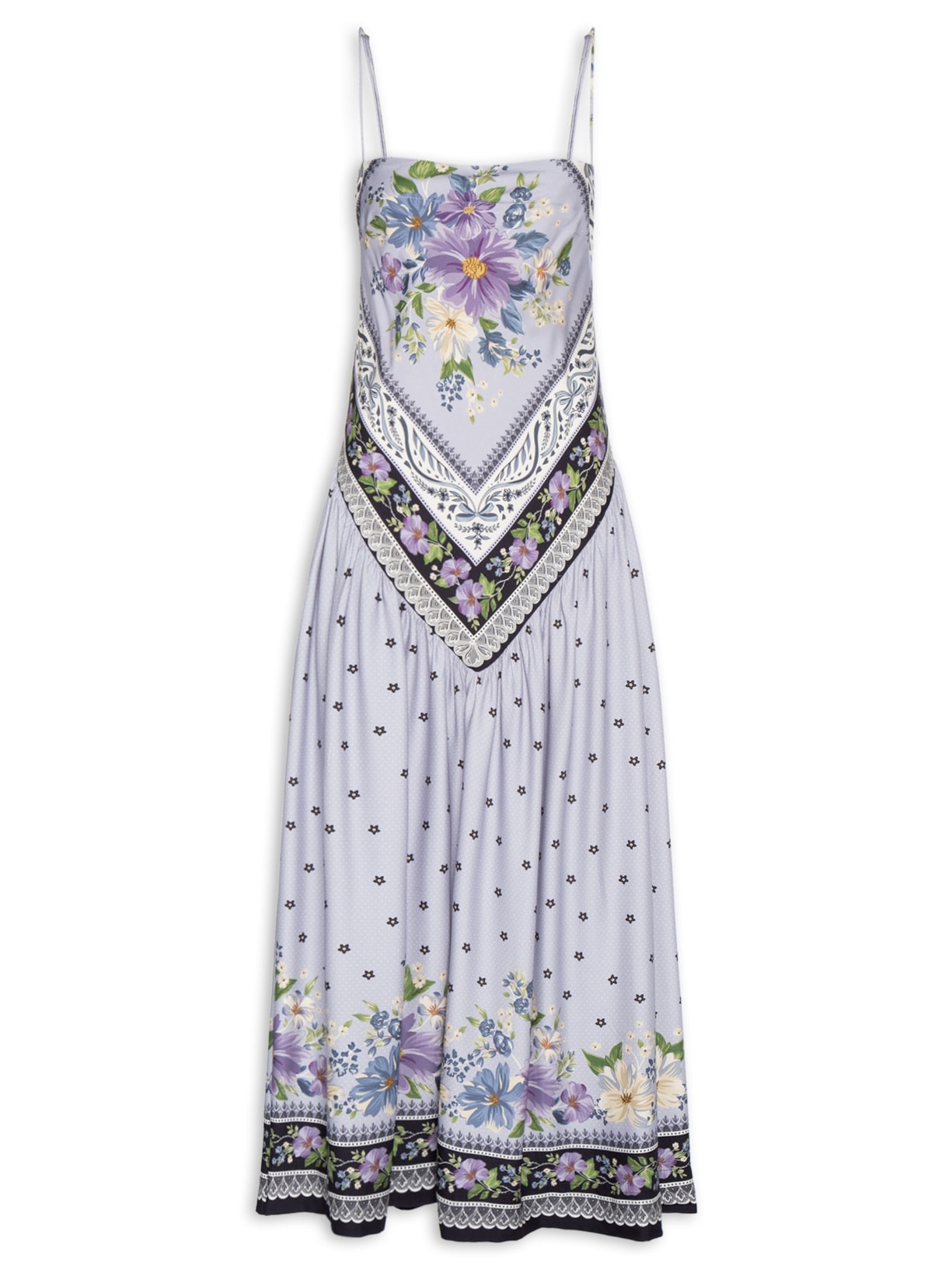 Vestido Midi Lenço Alina - Roxo