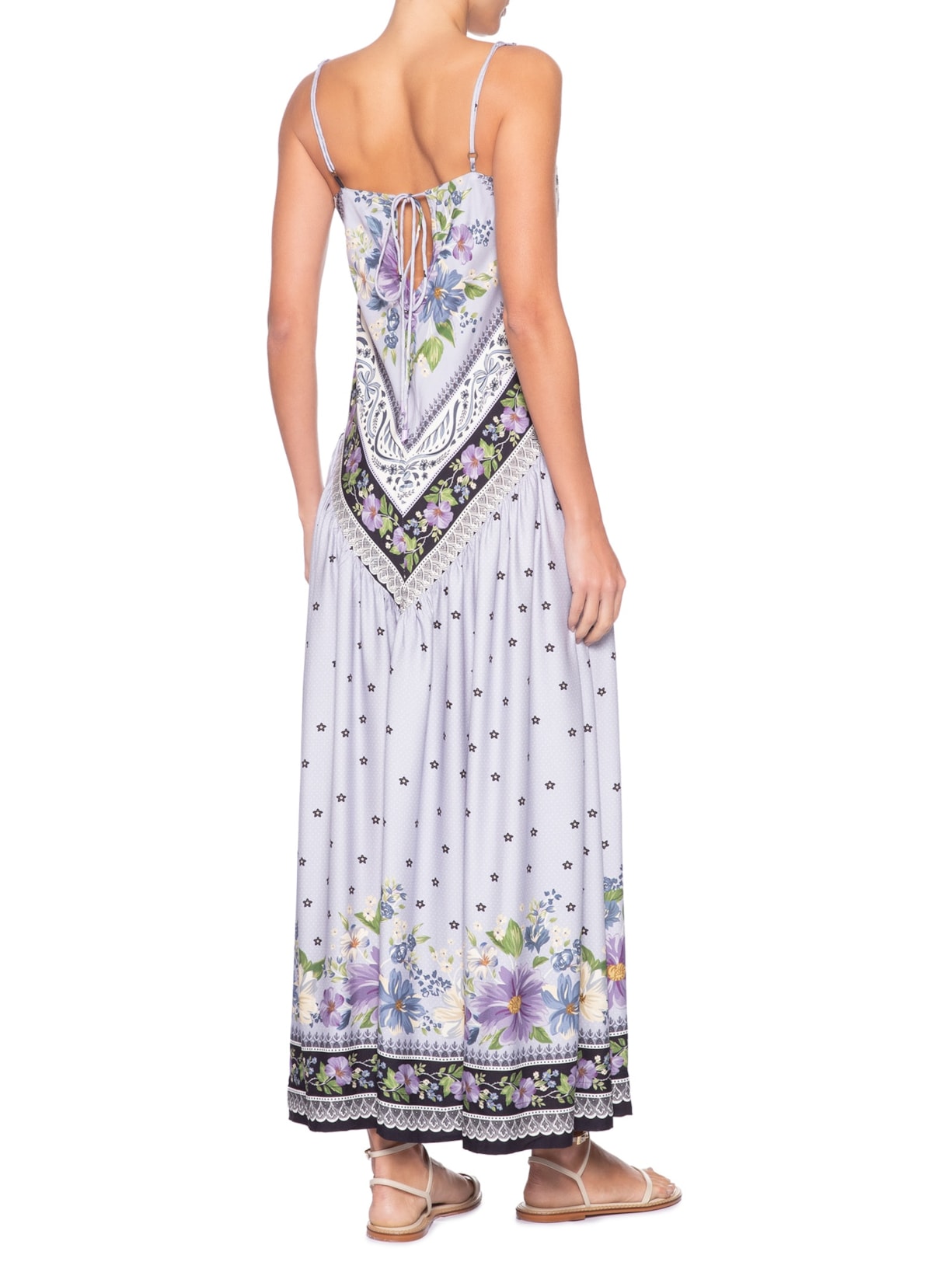 Vestido Midi Lenço Alina Roxo Farm