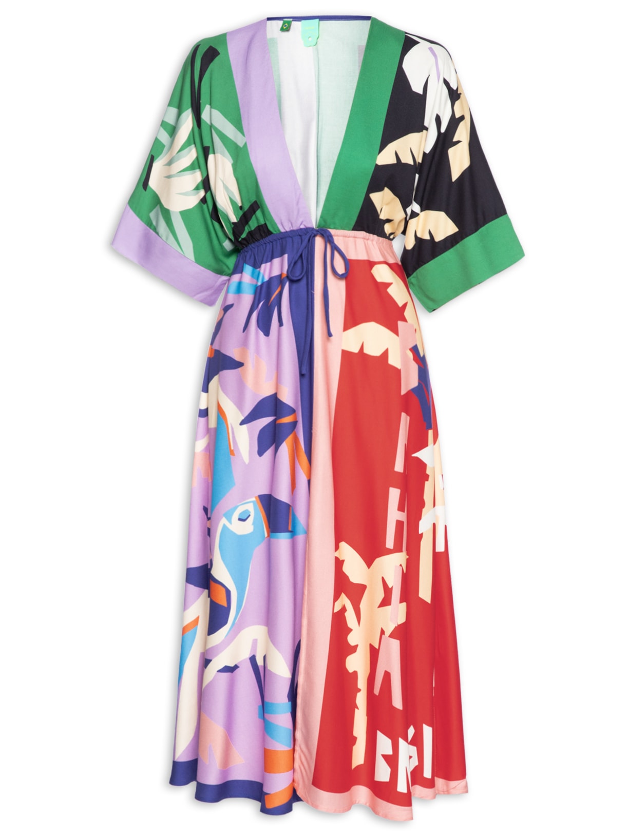 Vestido Midi Lenço Brasil - Verde