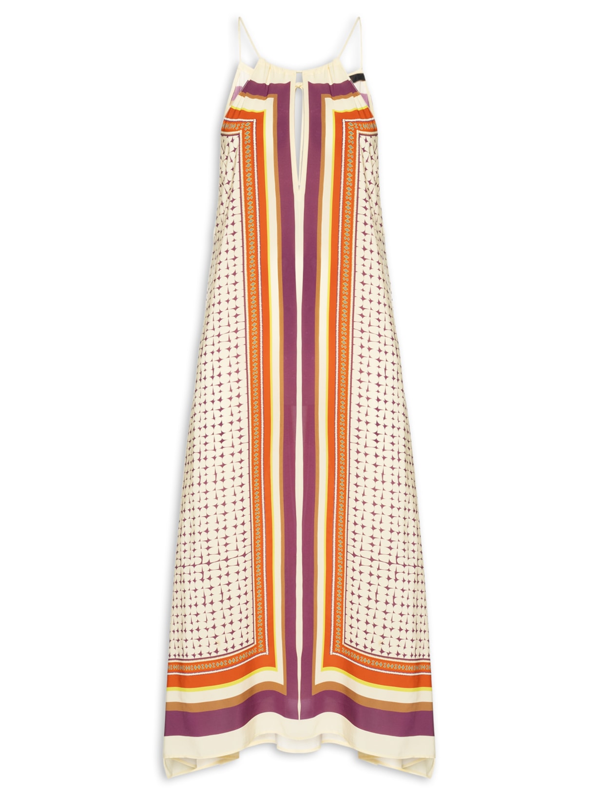 Vestido Midi Lenço Cobogo Bege Animale