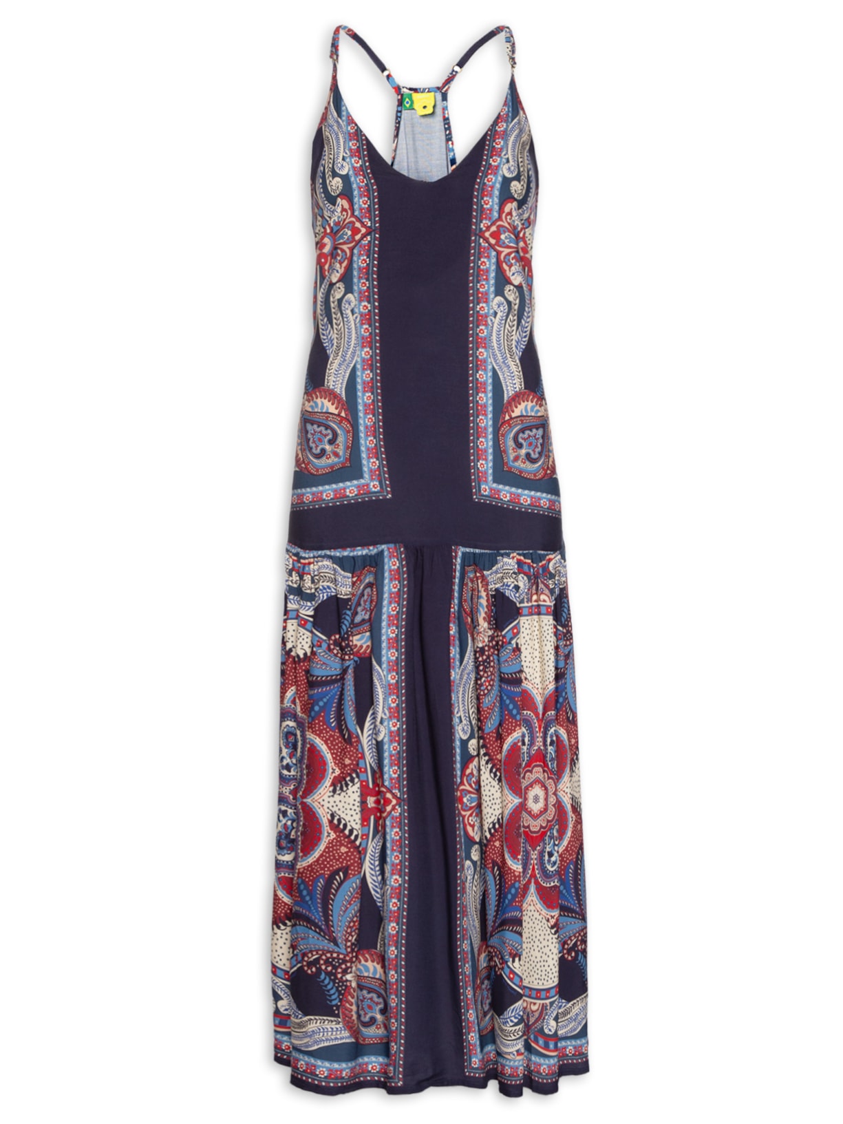 Vestido Midi Lenço Energia - Azul