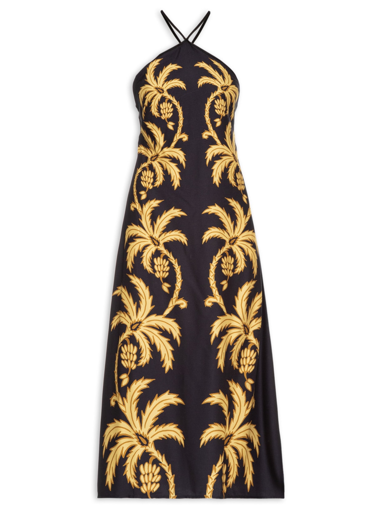 Vestido Midi Lenço Trancoso - Preto