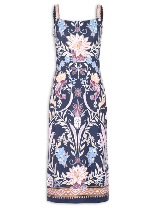Vestido Midi Leveza Romântica - Azul
