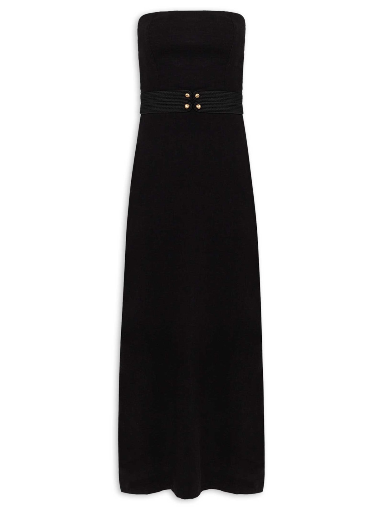 Vestido Midi Lian Det - Preto