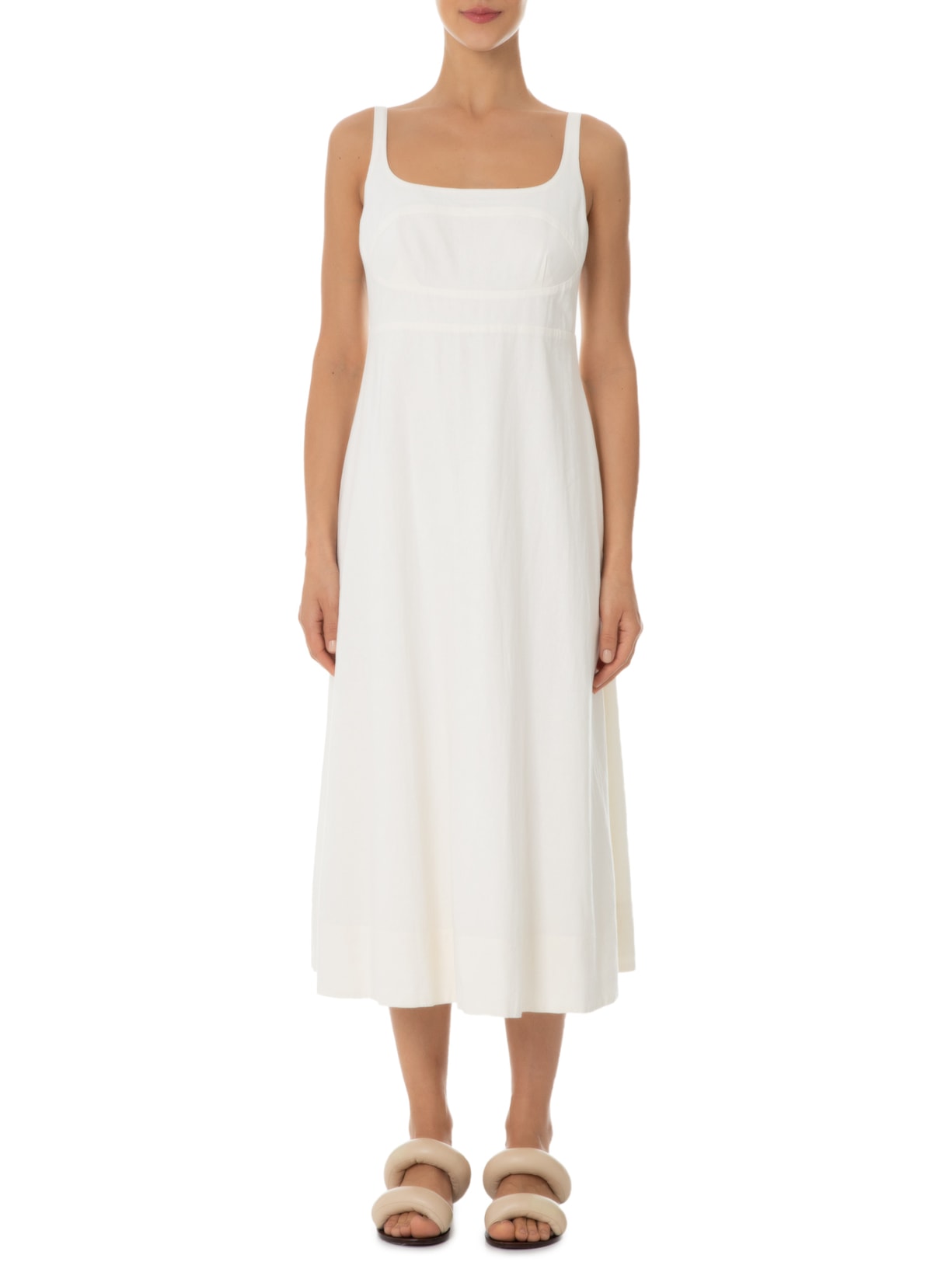 Vestido Midi Linen Off White Osklen