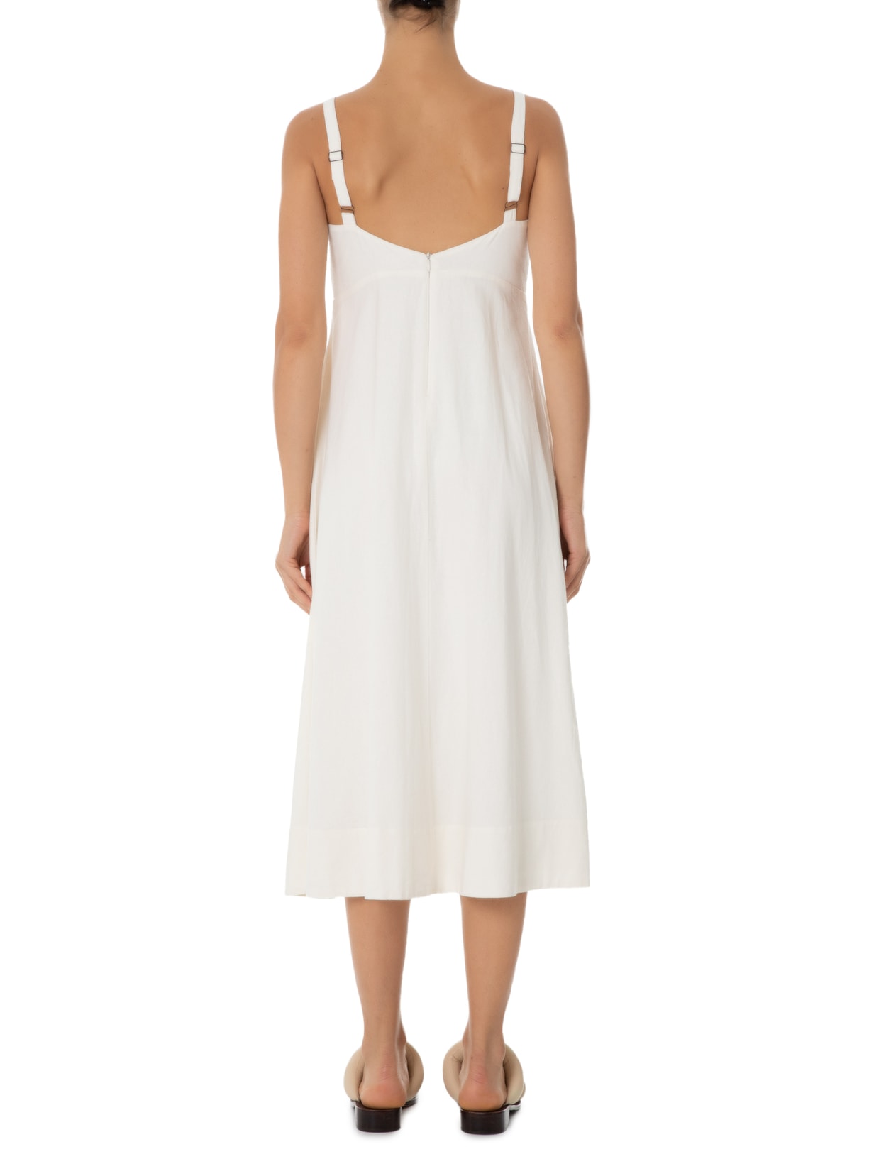 Vestido Midi Linen Off White Osklen