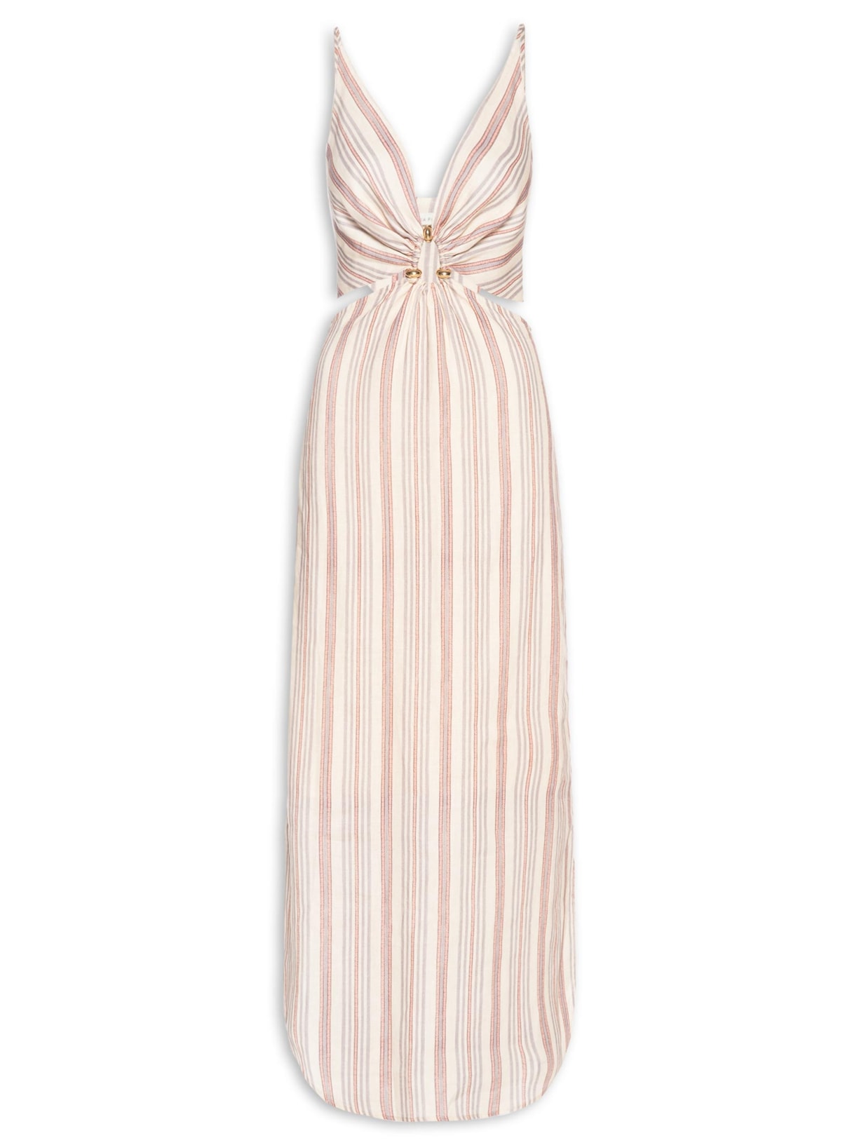 Vestido Midi Linho Estampa Jazzy - Bege