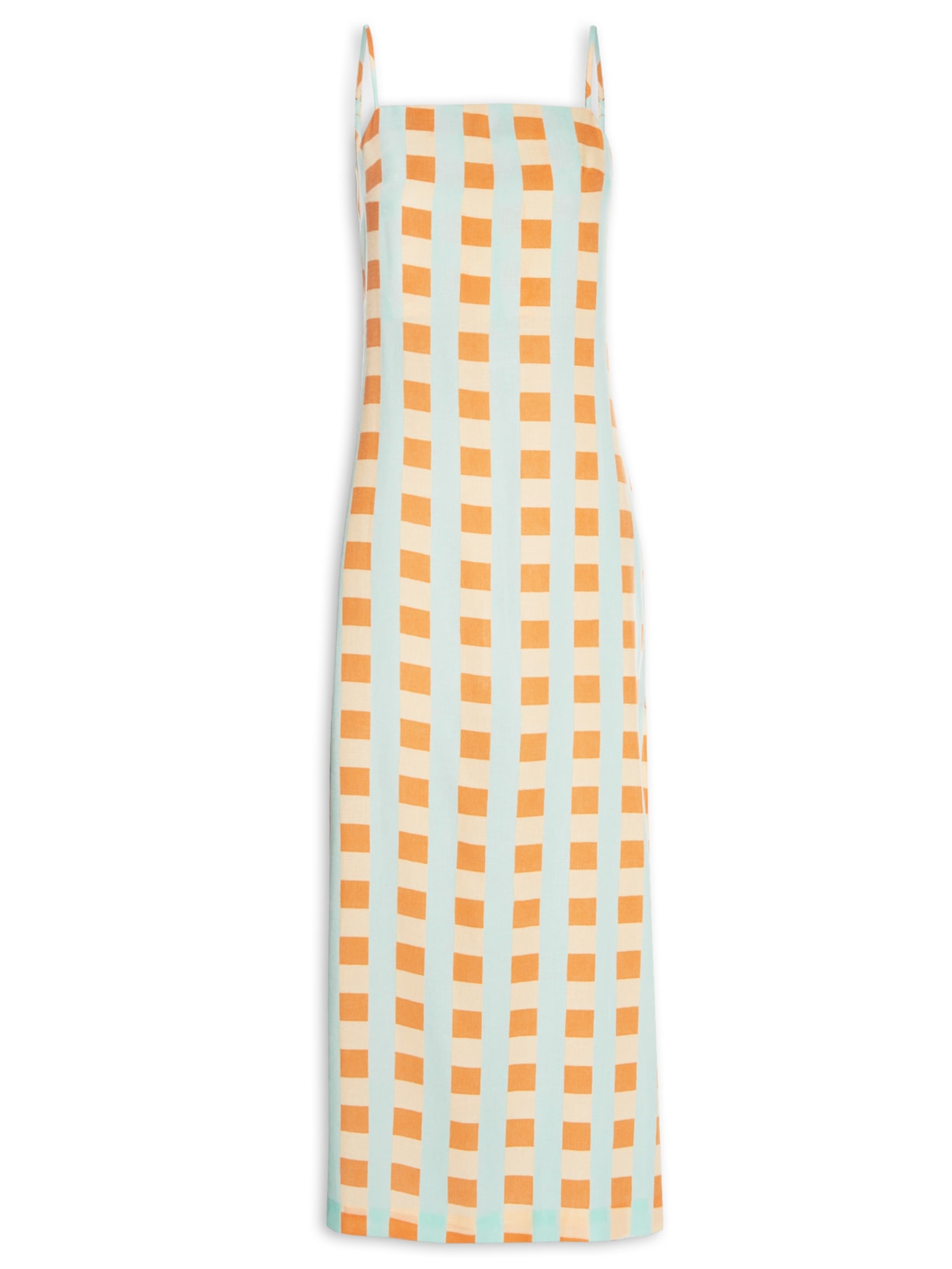 Vestido Midi Linho Estampa Serena - Azul