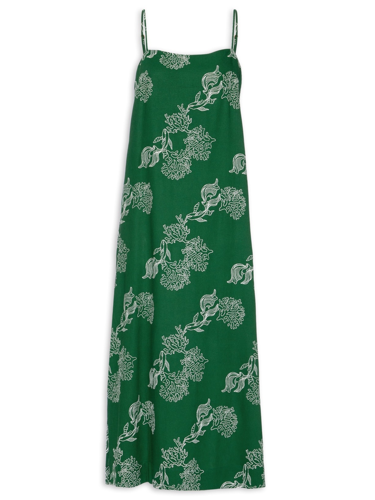 Vestido Midi Linho Recife - Verde