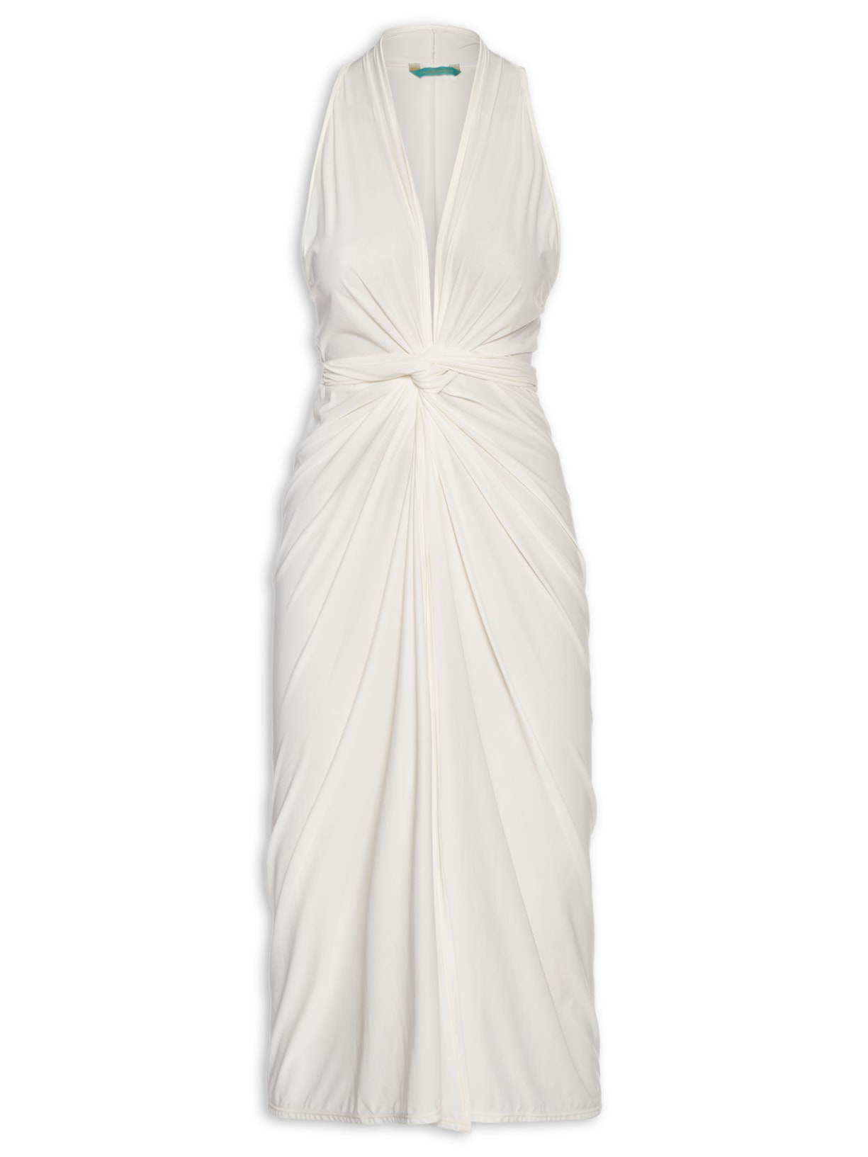Vestido Midi Liso - Branco
