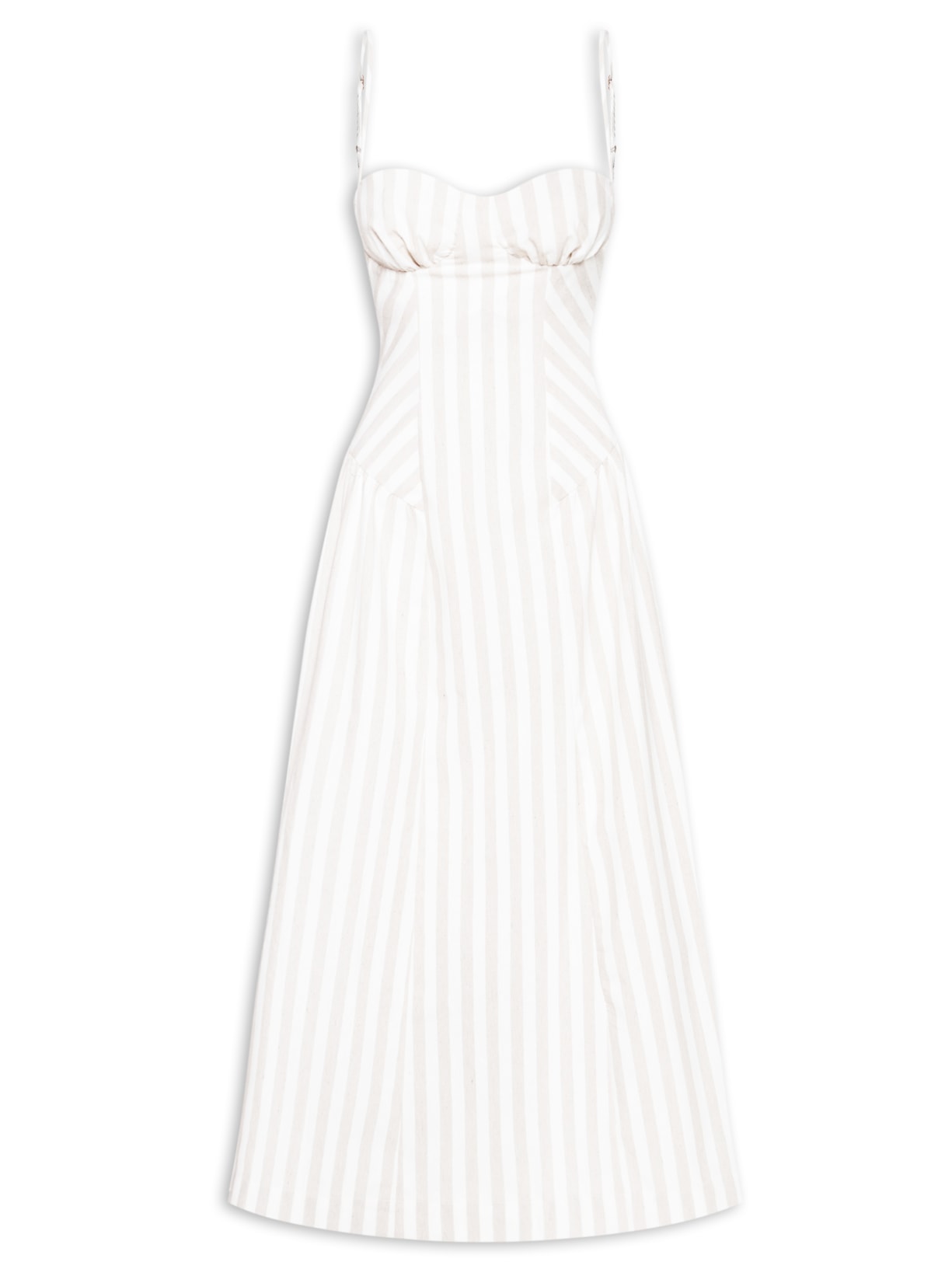 Vestido Midi Listra Bicolor - Off White