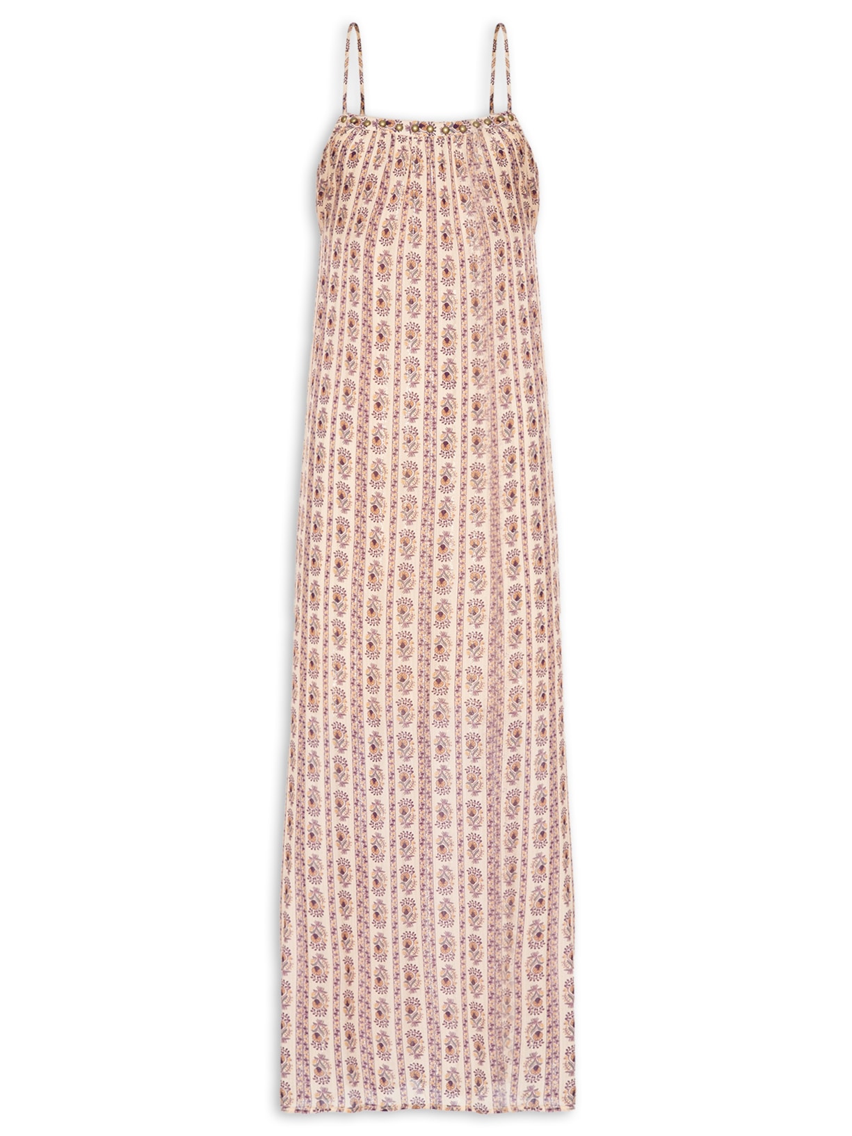 Vestido Midi Listra Ramos Bege Maria Filó