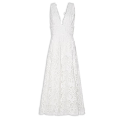 Vestido Midi Luciana Renda - Branco
