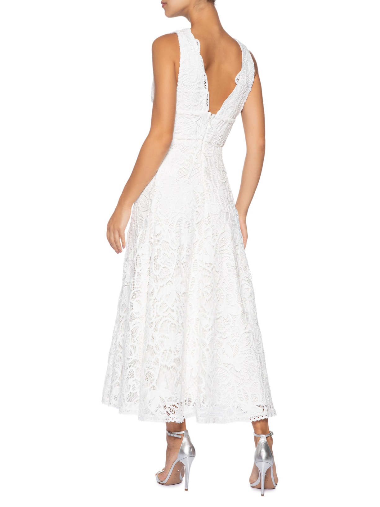 Vestido Midi Luciana Renda Branco Fabulous Agilitá