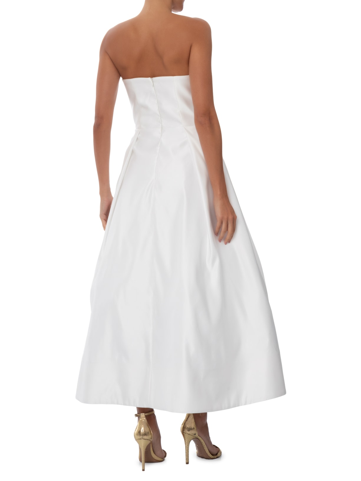 Vestido Midi Lucy Acetinado Branco Fabulous Agilitá
