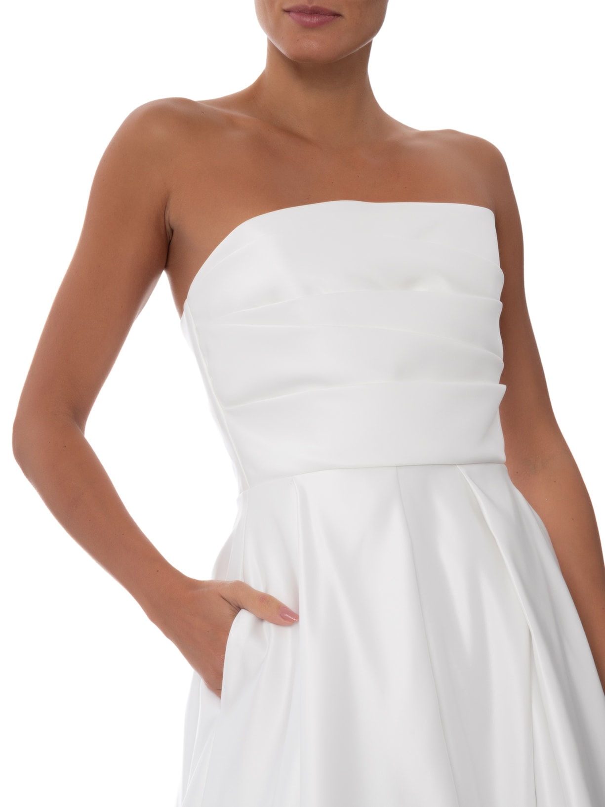 Vestido Midi Lucy Acetinado Branco Fabulous Agilitá