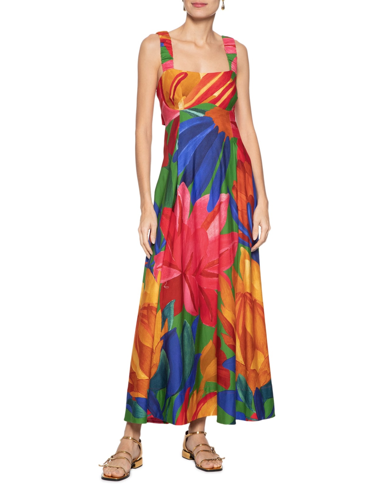 Vestido Midi Luiza Rosa Farm