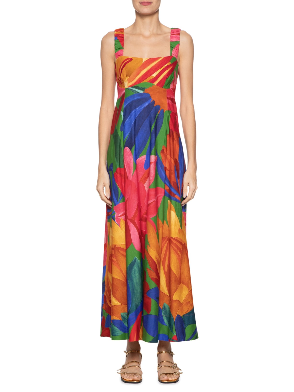 Vestido Midi Luiza Rosa Farm