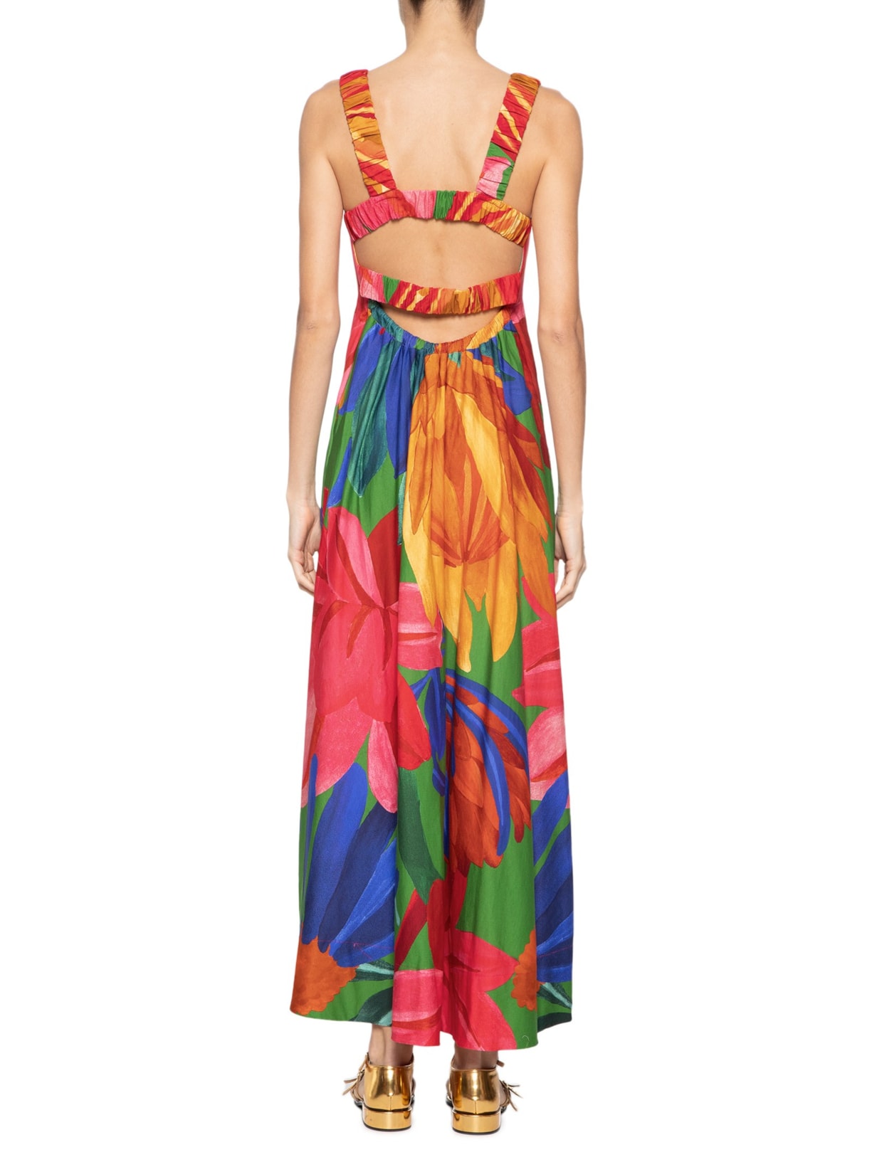 Vestido Midi Luiza Rosa Farm