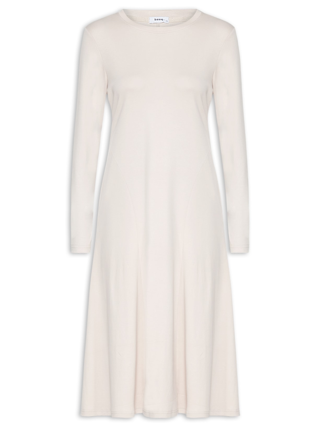 Vestido Midi Manga Longa - Cinza