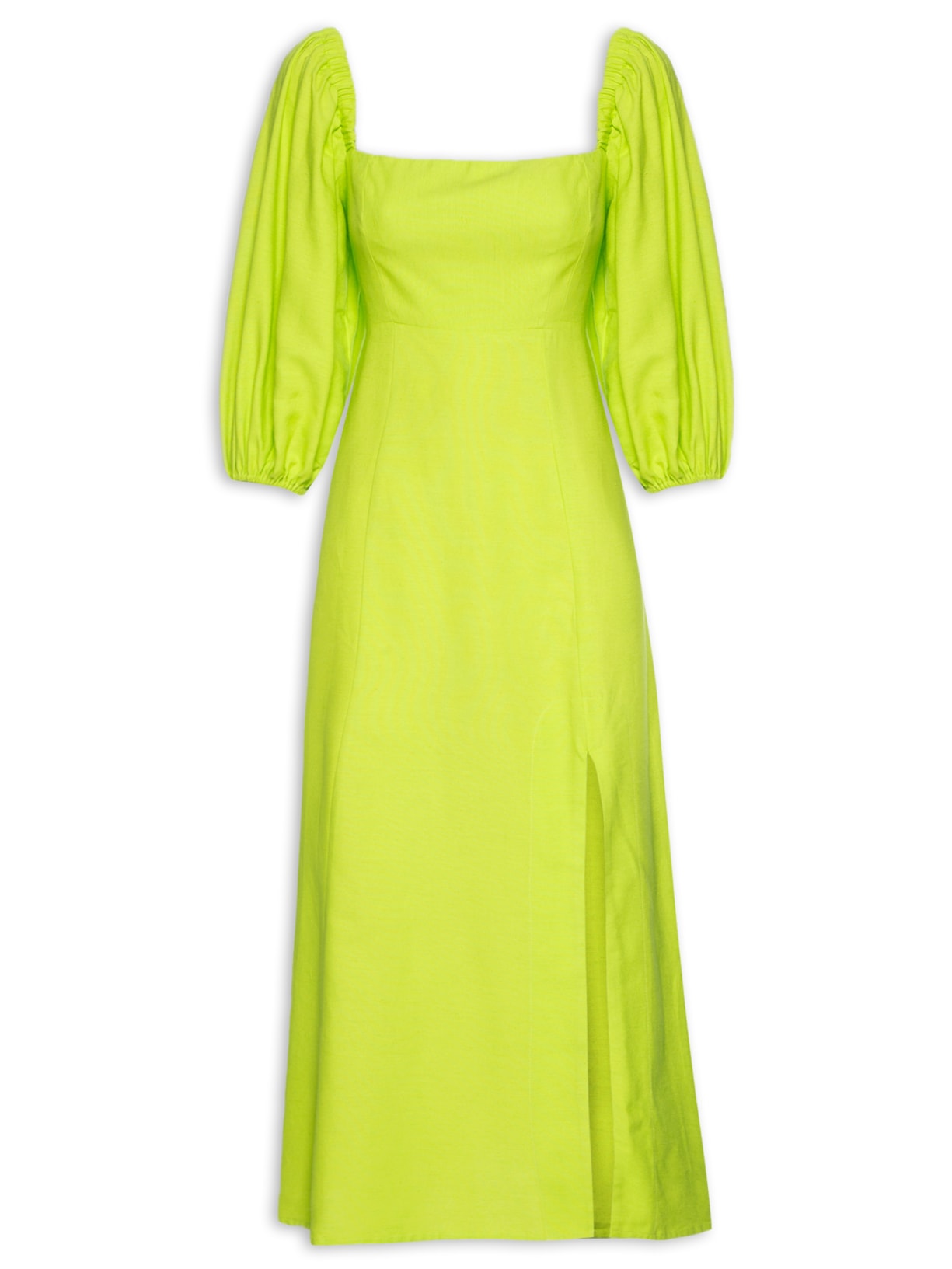 Vestido Midi Mangas - Verde