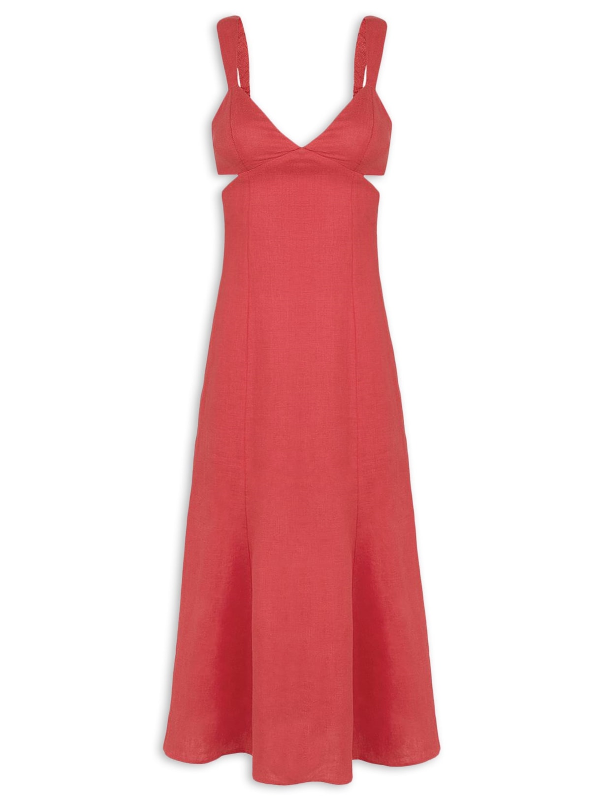 Vestido Midi Mari - Vermelho