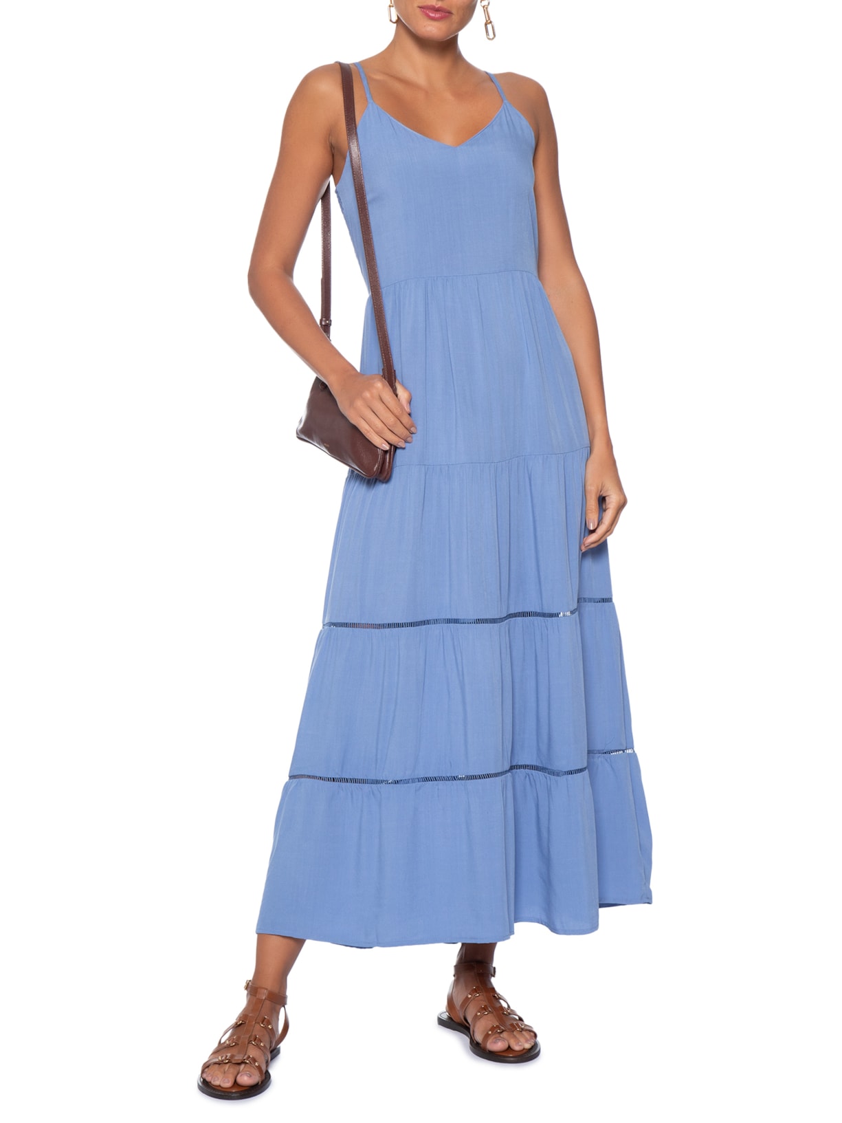 Vestido Midi Marias Azul Basiq