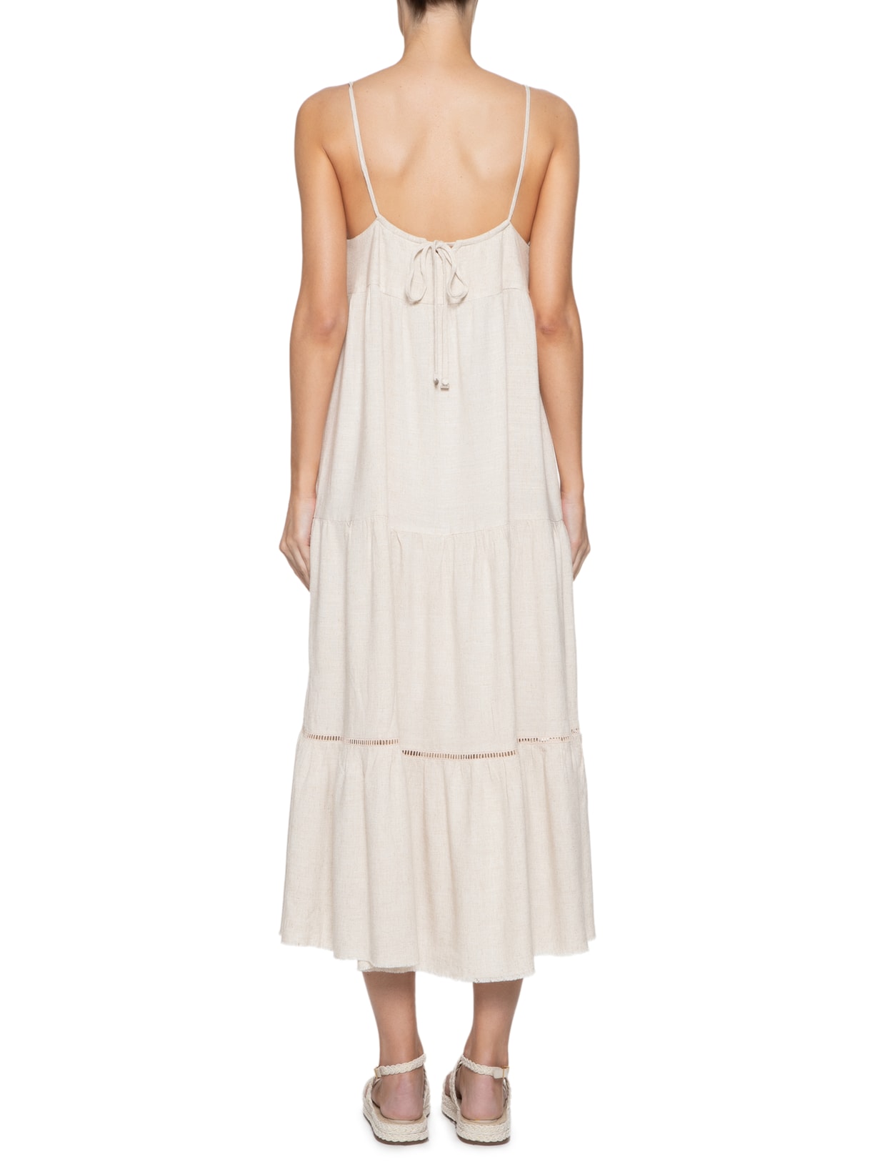 Vestido Midi Marias Bege Basiq