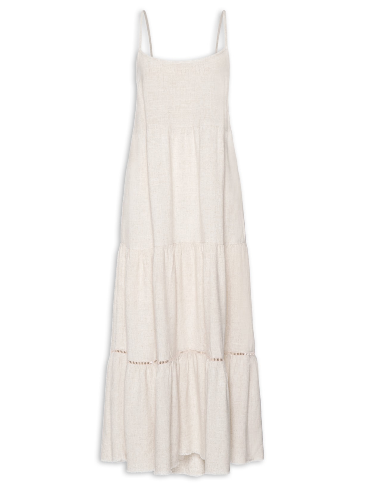 Vestido Midi Marias Bege Basiq