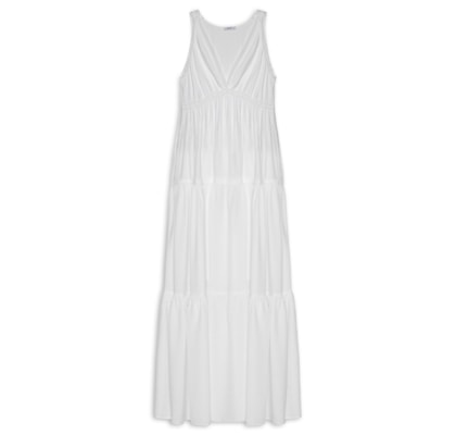 Vestido Midi Marias Com Detalhe - Branco