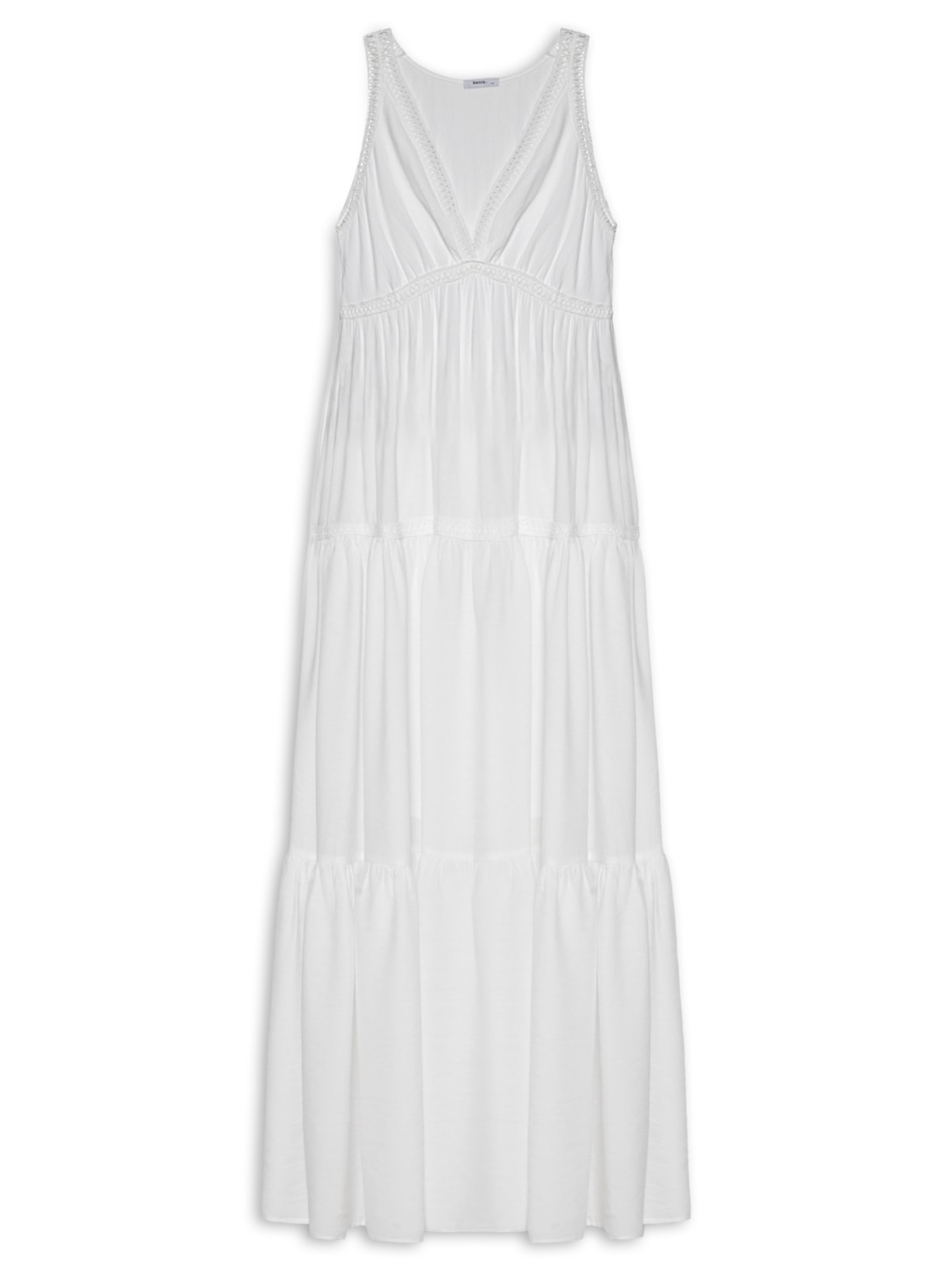 Vestido Midi Marias Com Detalhe - Branco
