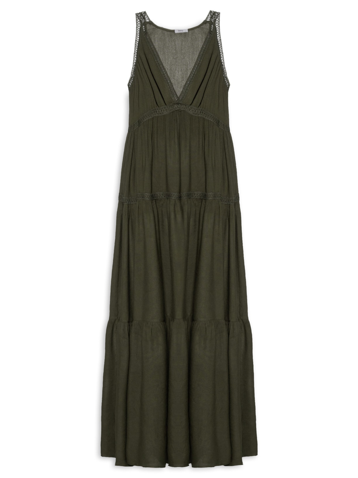 Vestido Midi Marias Com Detalhe - Marrom