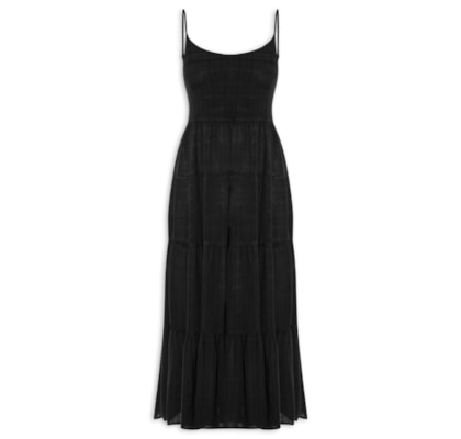 Vestido Midi Marias De Alça - Preto