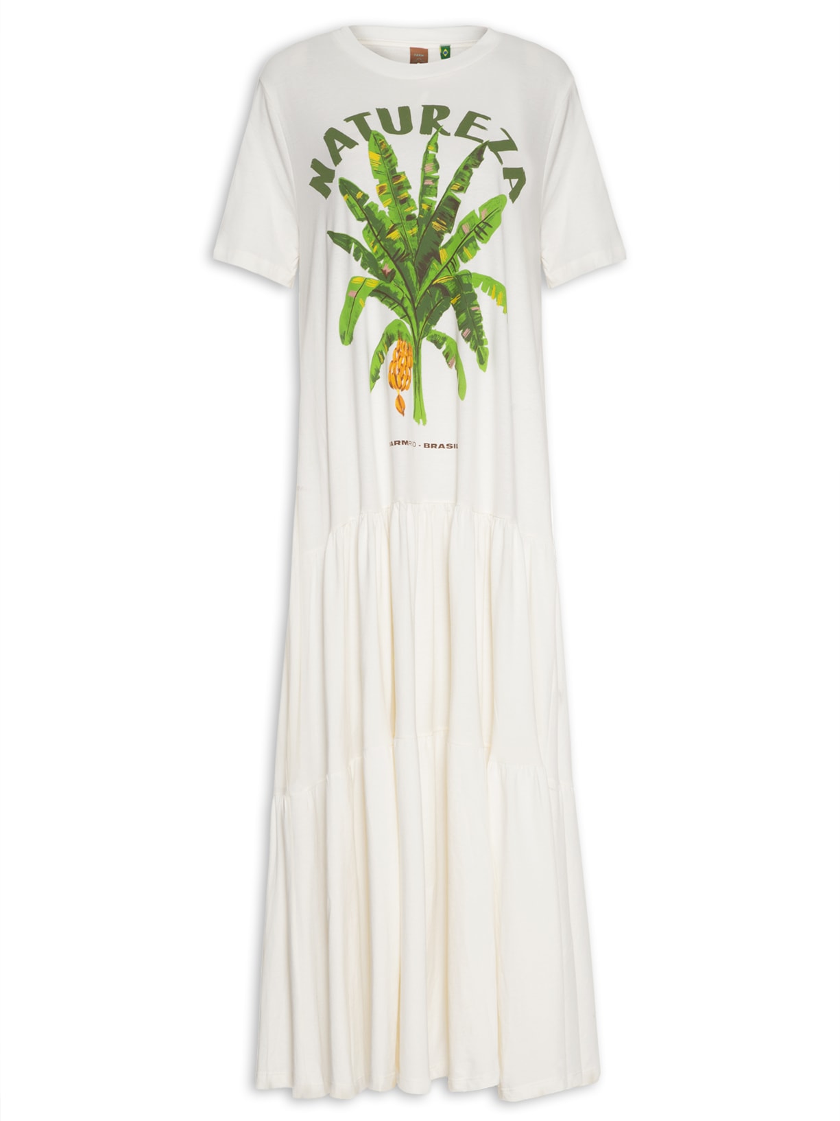 Vestido Midi Marias Natureza - Branco