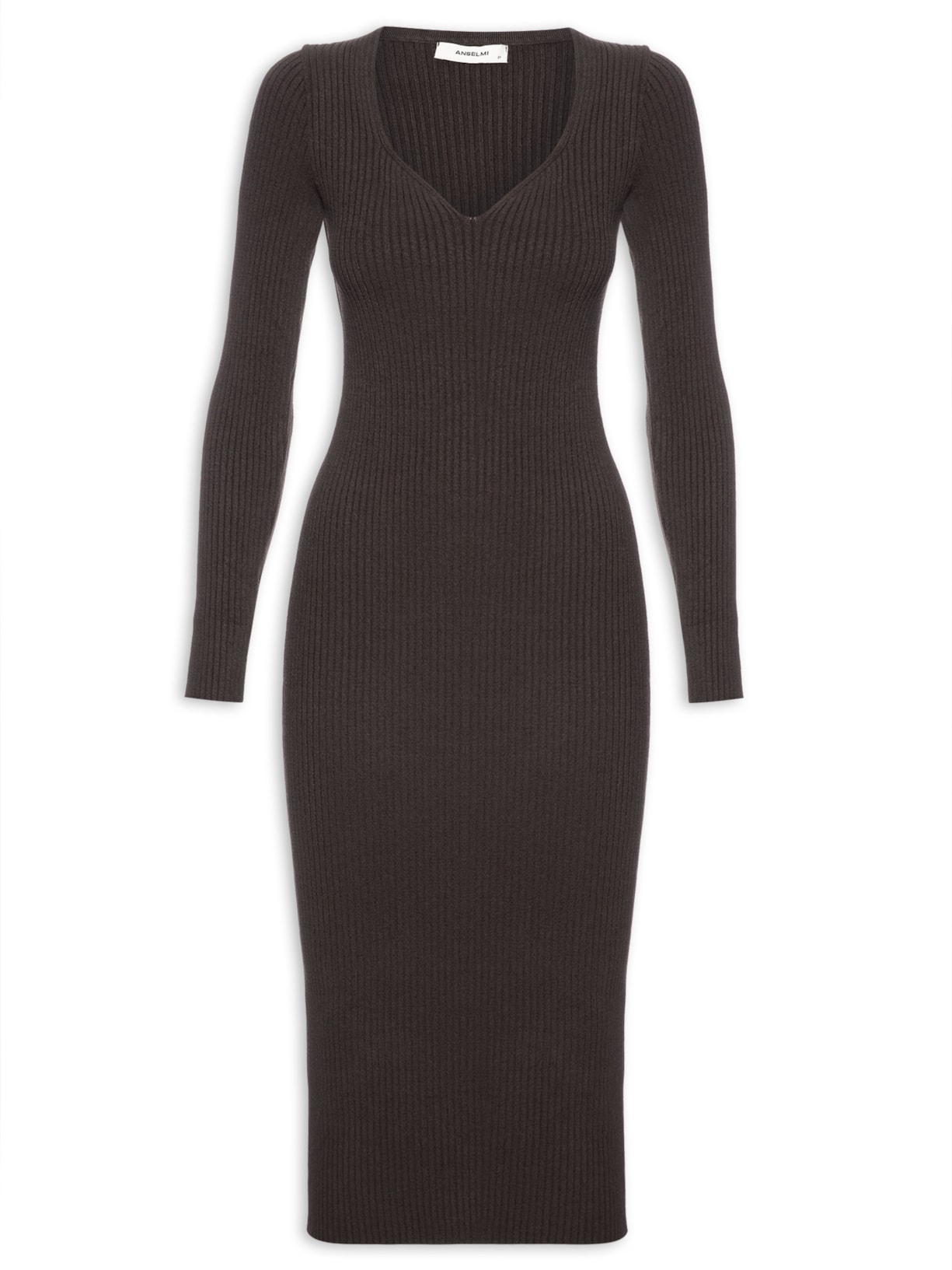 Vestido Midi - Marrom