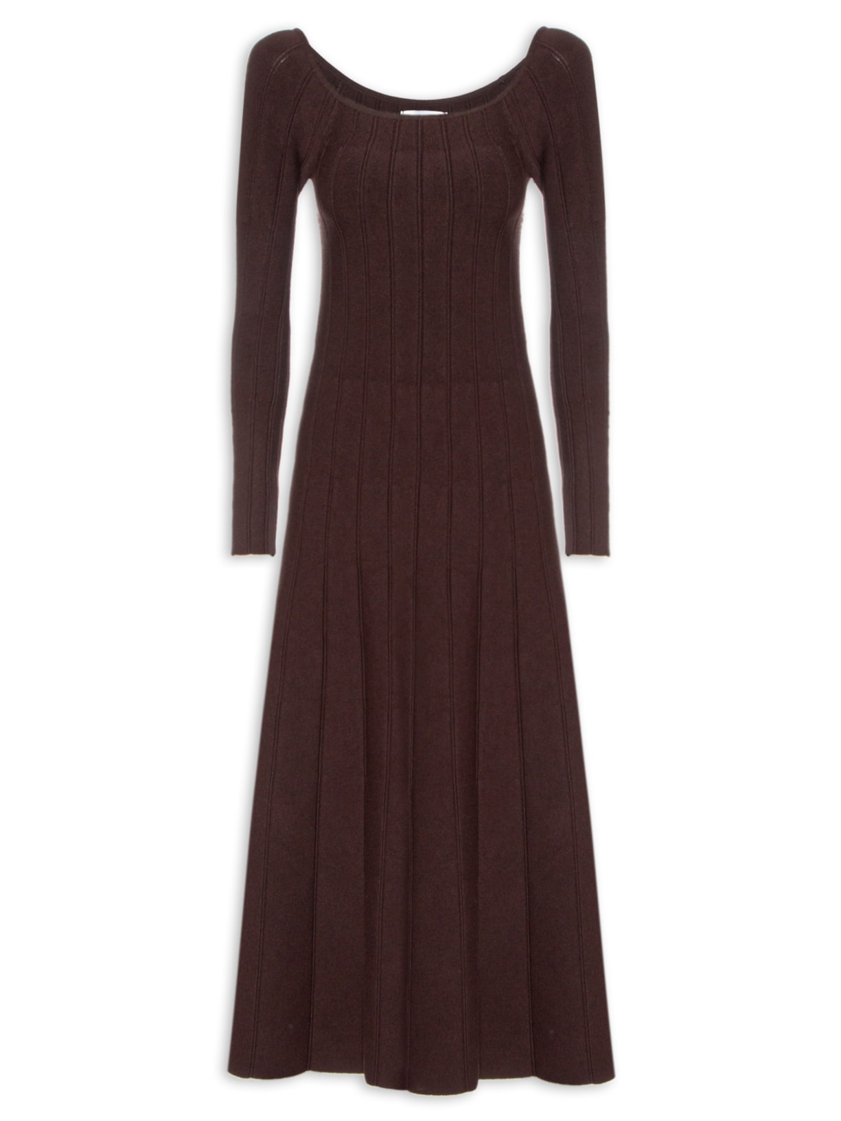 Vestido Midi - Marrom